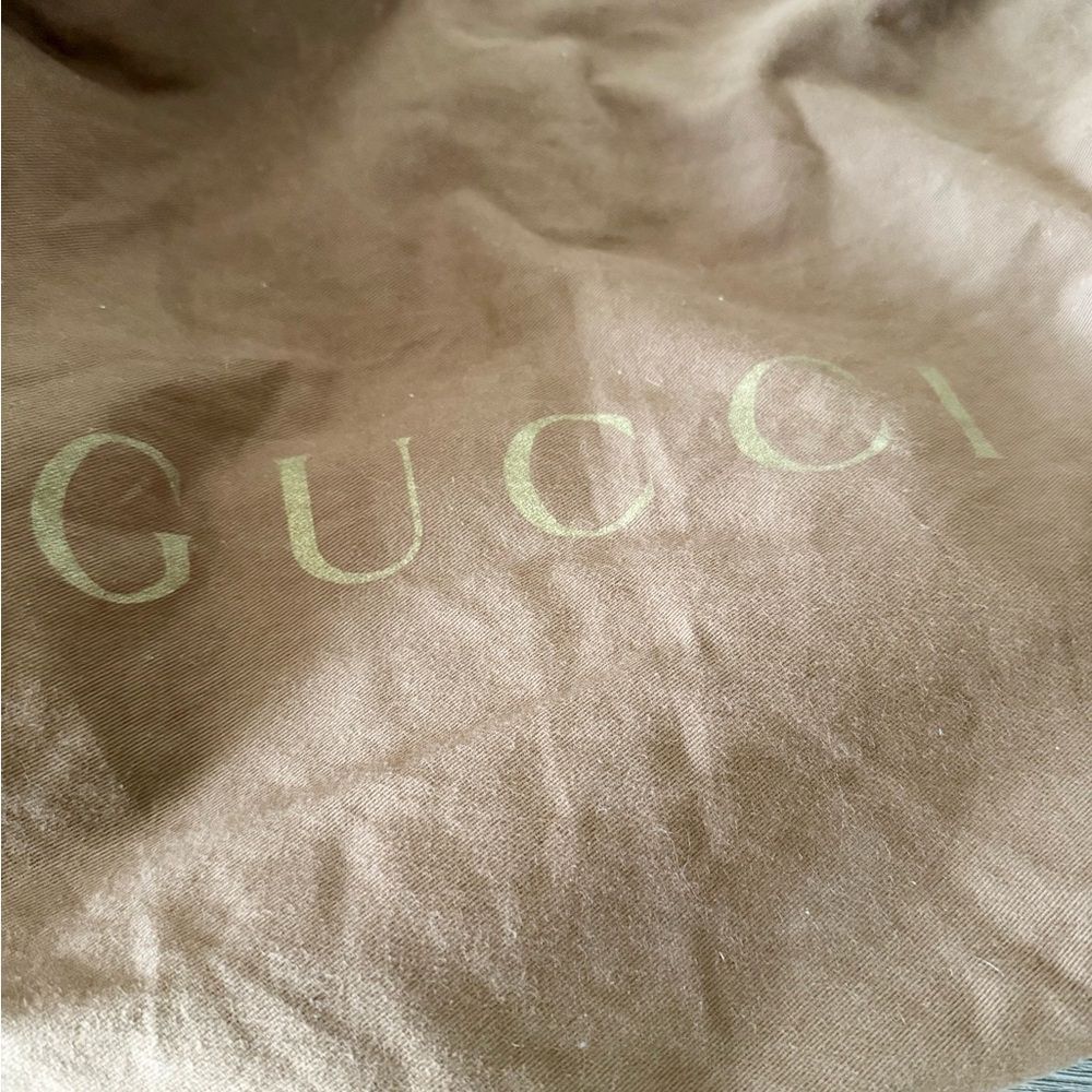 Gucci GG Crystal Hobo Shoulder Bag in Brown Coated Monogram & Leather - Picture 8 of 8